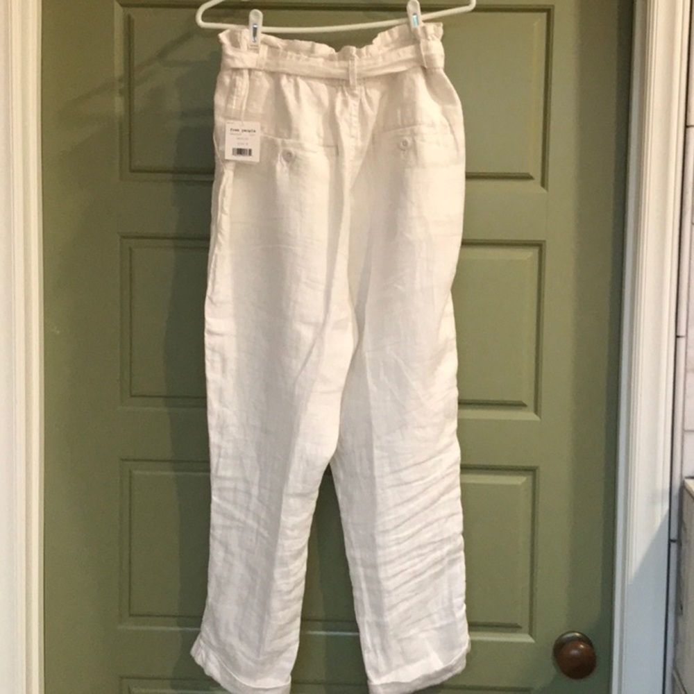 Free People linen trousers tags on! Ivory pants